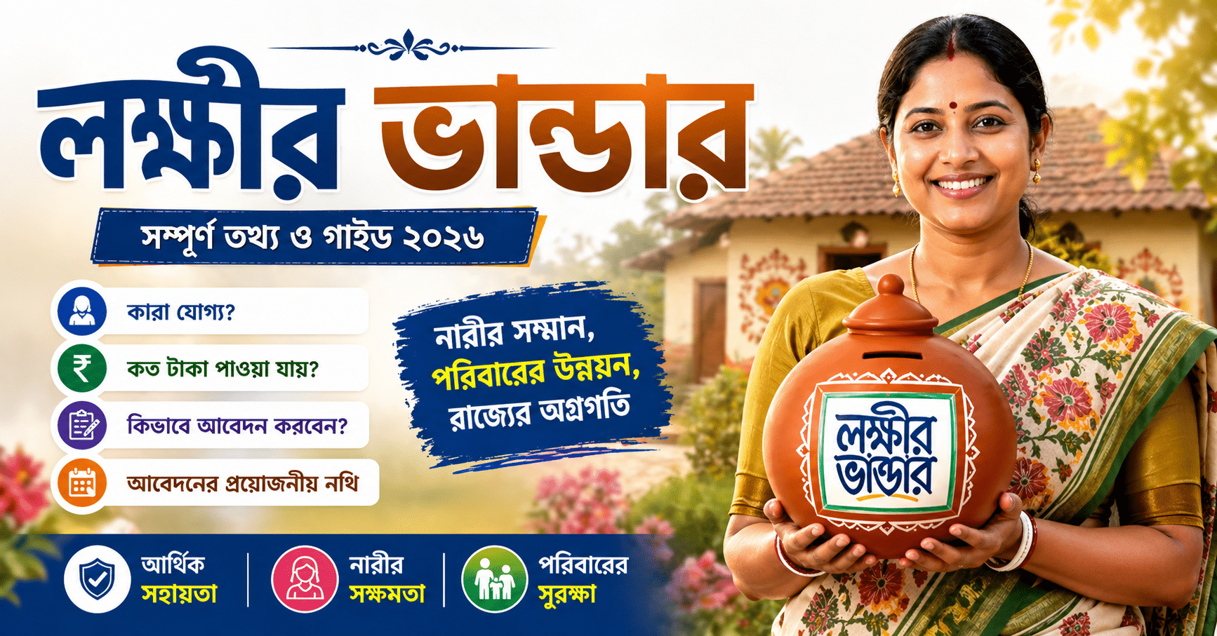 লক্ষ্মীর ভান্ডার (Lakshmi Bhandar) 1700 Per Month, কি ভাবে পাবেন?, সম্পূর্ণ গাইড, 2026 নতুন আপডেট
