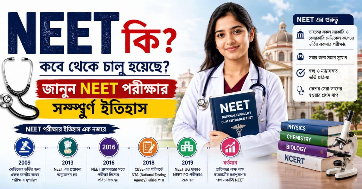 NEET পরীক্ষা কী ? কবে থেকে চালু হয়েছে ? জানুন নিট পরীক্ষার আসল ইতিহাস