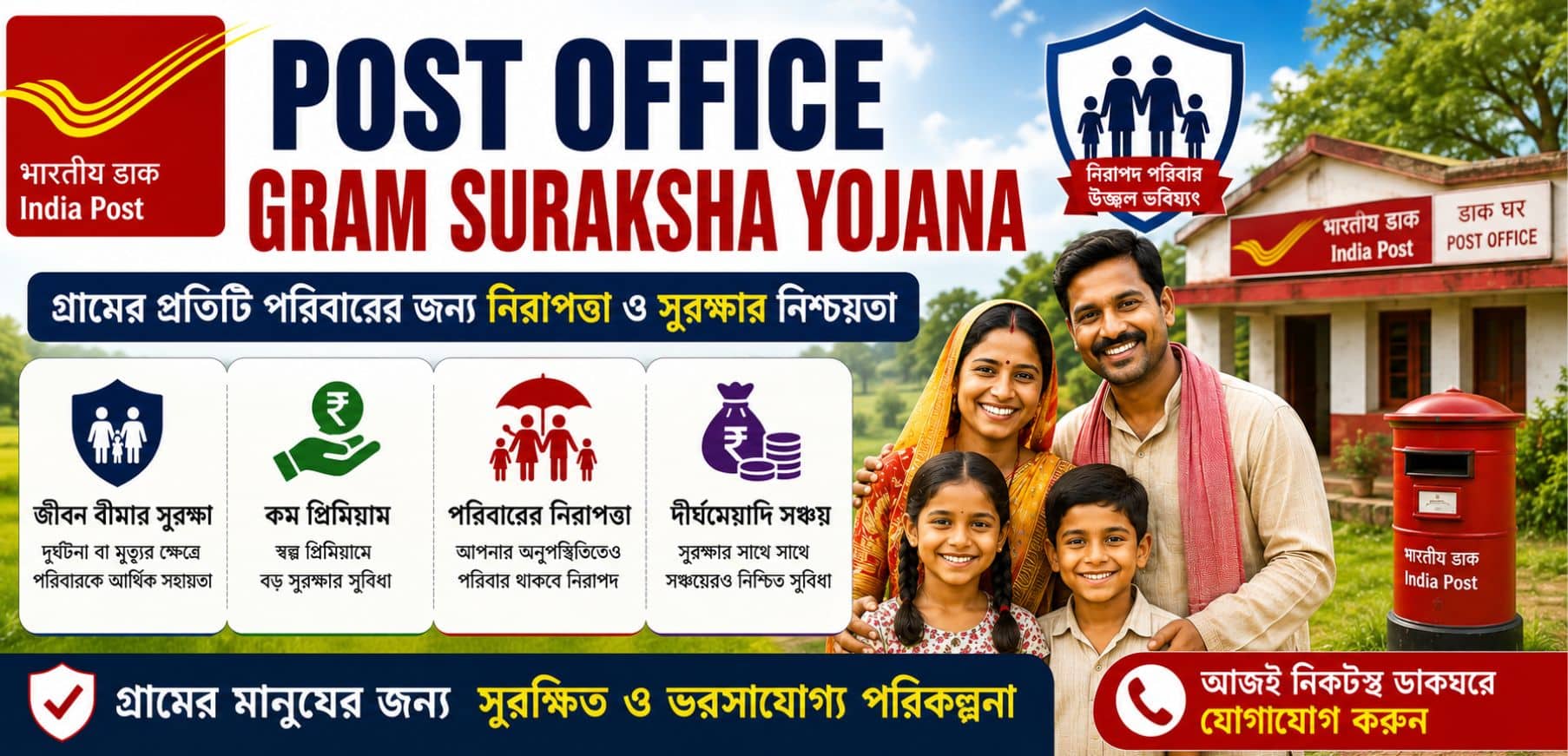 পোস্ট অফিস গ্রাম সুরক্ষা যোজনা: Post Office Gram Suraksha Yojana, Rural Post Life Insurance (RPLI)
