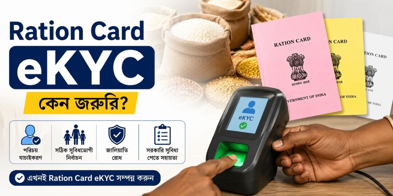 Ration Card ekyc: অনলাইনে ekyc কীভাবে করবেন, Status Check, প্রয়োজনীয় Documents, ও সম্পূর্ণ Process