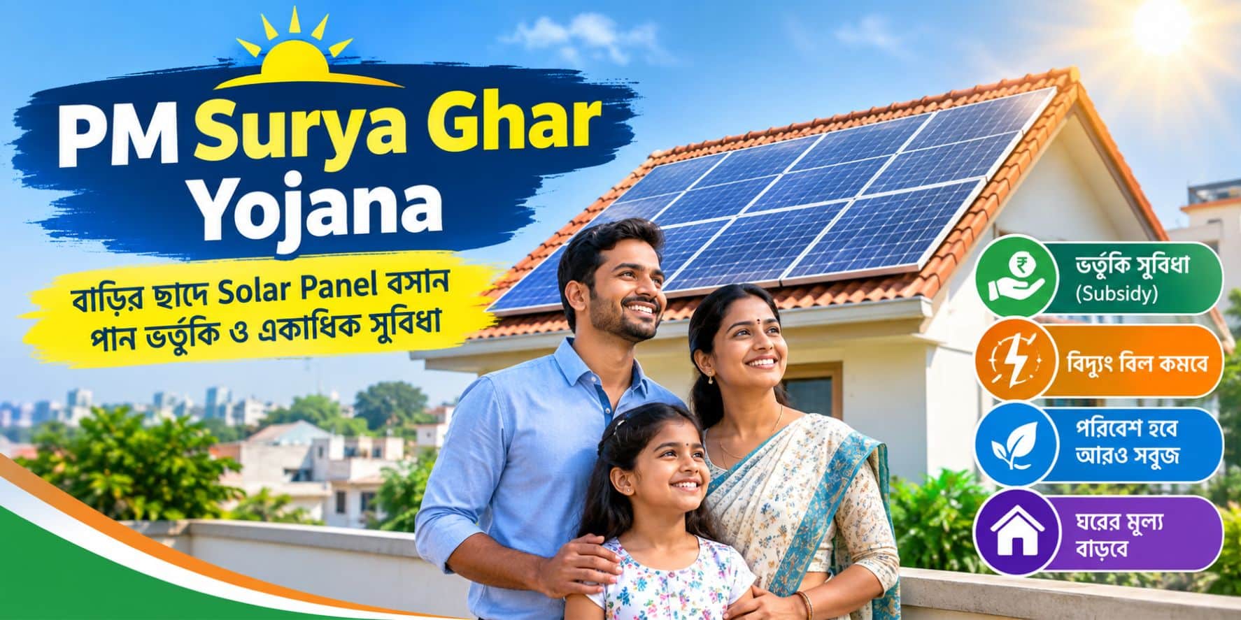 PM Surya Ghar Yojana: বাড়ির ছাদে Solar Panel বসালে মিলবে ₹78,000 পর্যন্ত ভর্তুকি, জানুন আবেদন ও সুবিধার সম্পূর্ণ তথ্য
