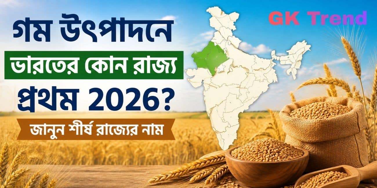 গম উৎপাদনে ভারতের কোন রাজ্য প্রথম 2026? জানুন শীর্ষ রাজ্যের নাম