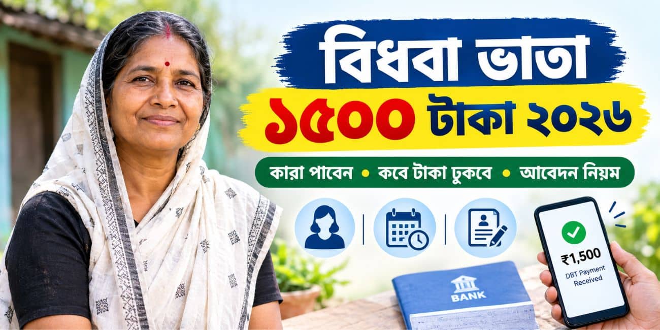 বিধবা ভাতা 1500 টাকা 2026: কারা পাবেন, কবে টাকা ঢুকবে ও আবেদন করার নিয়ম